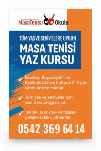 Masa Tenisi Yaz Kursu