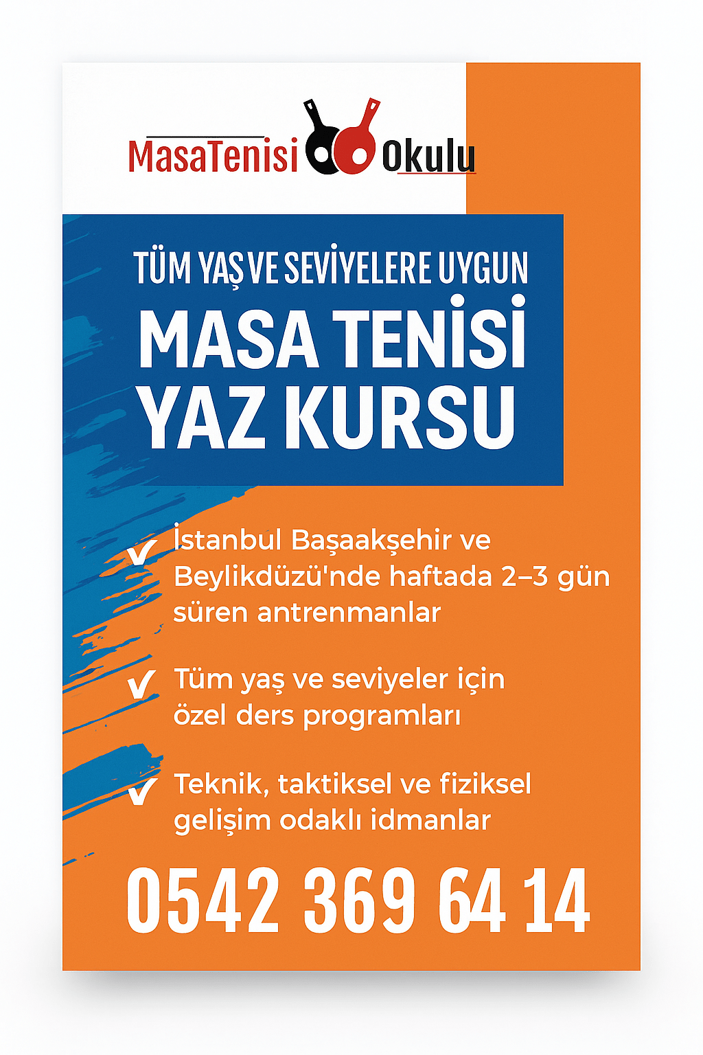 Masa Tenisi Yaz Kursu